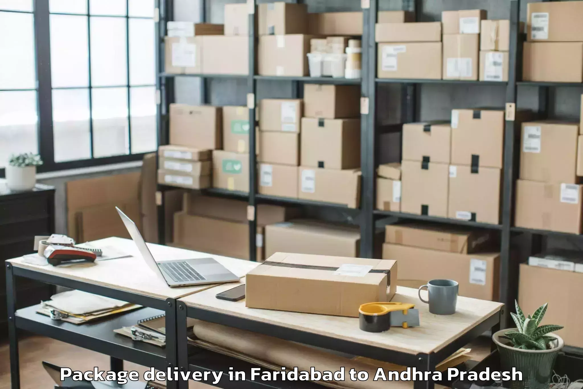 Quality Faridabad to Chandralapadu Package Delivery